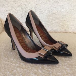 NWOT Sam Edelman Padma Court black/nude pump